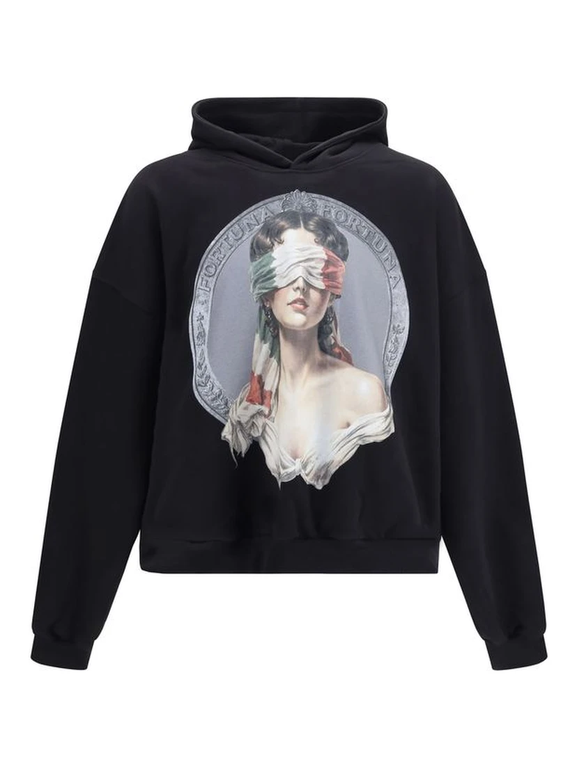 Black Cotton Sweatshirt
