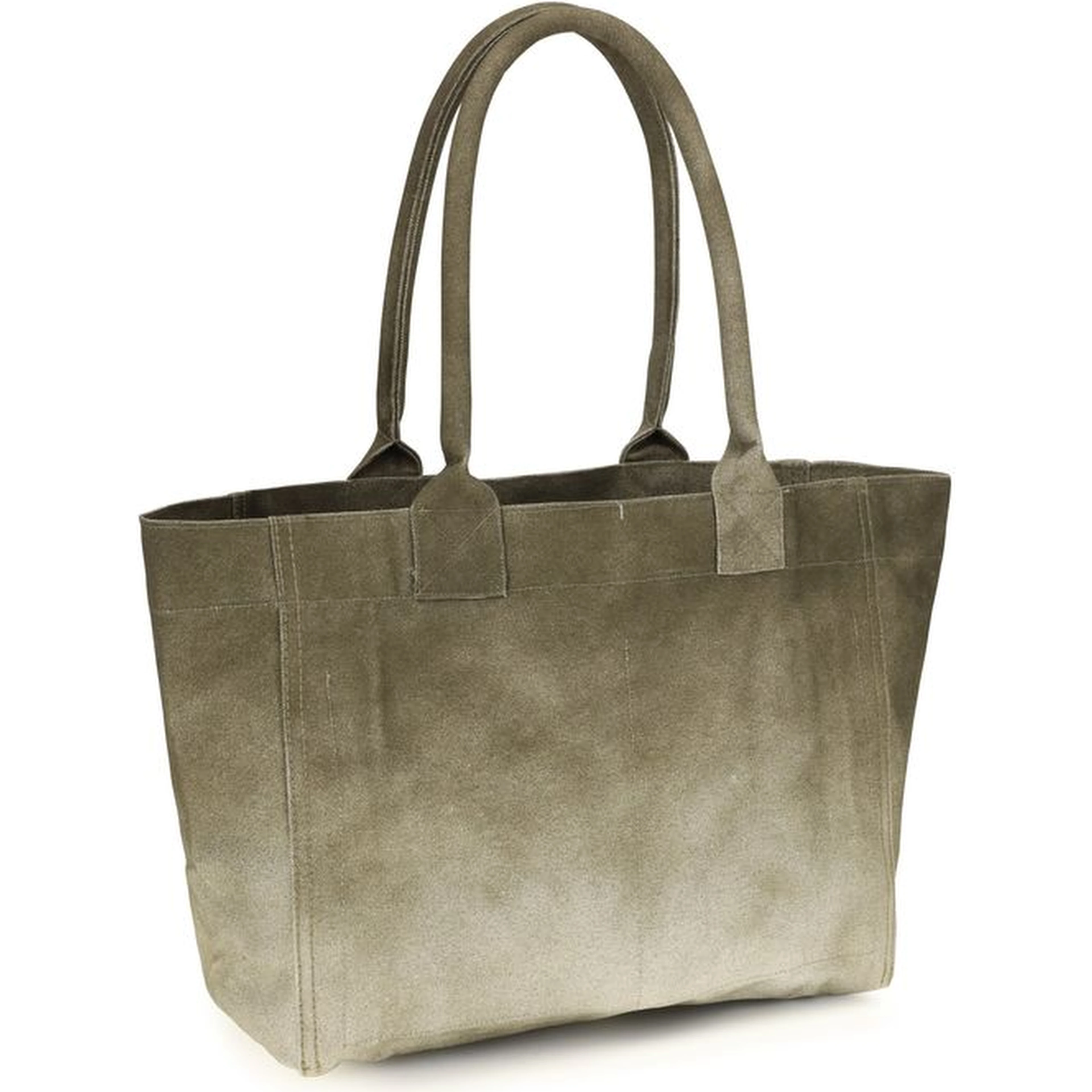 Bicolor Cotton Shoulder Bag