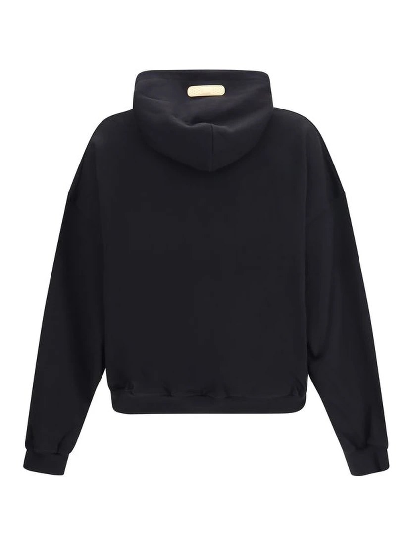 Black Cotton Sweatshirt