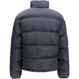 Blue Polyamide Full-Length Jacket