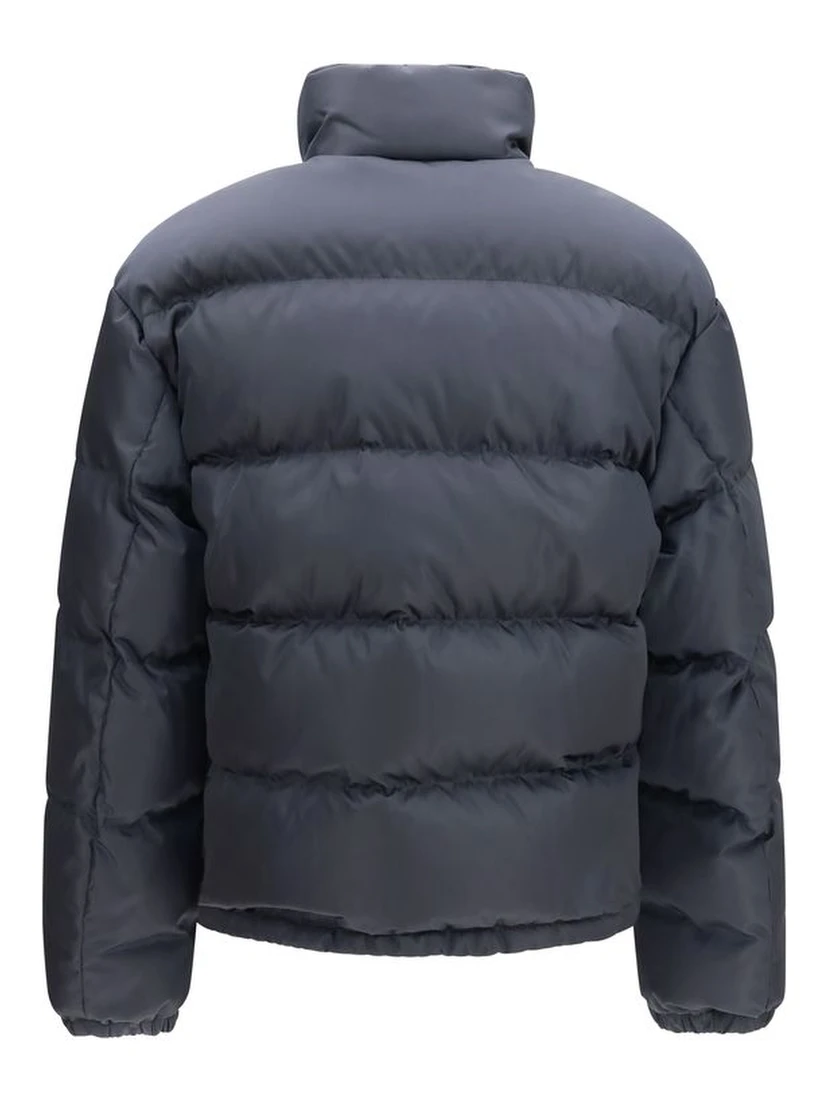 Blue Polyamide Full-Length Jacket