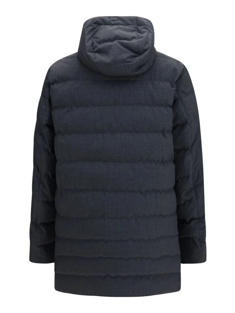 Gray Polyester Full-Length Jacket alternative