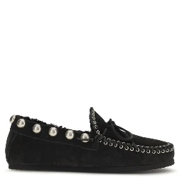 Black Calf Leather Bos Taurus Slip-On Loafers