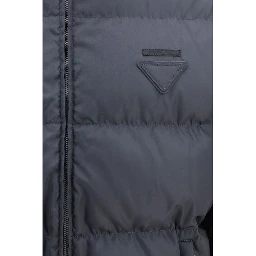 Blue Polyamide Full-Length Jacket