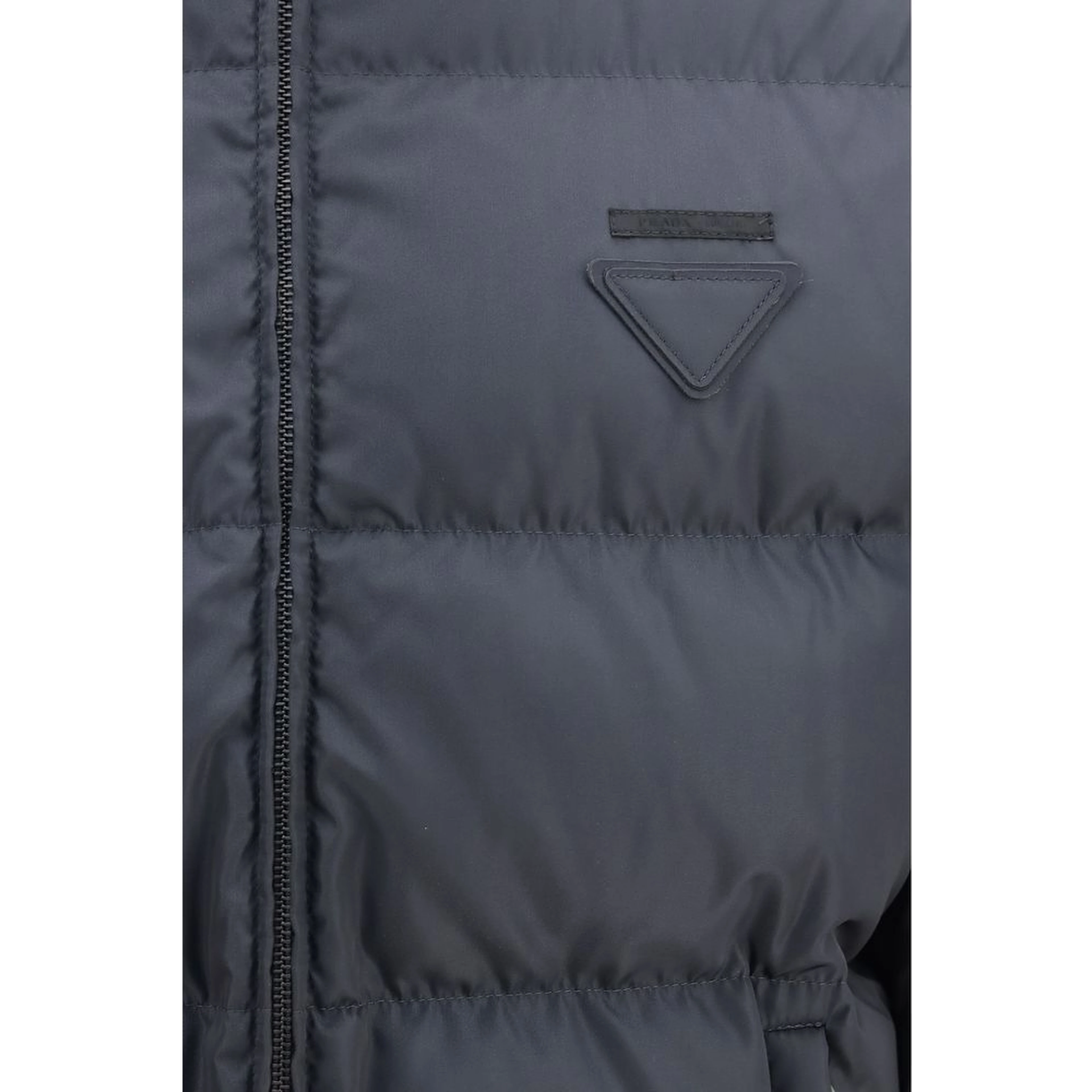 Blue Polyamide Full-Length Jacket
