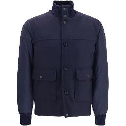 Blue Wool Oves Aries Shell Jacket