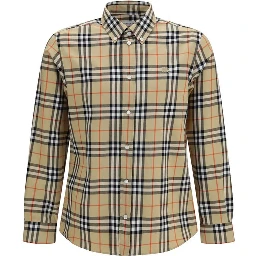 Beige Cotton Pattern Shirt