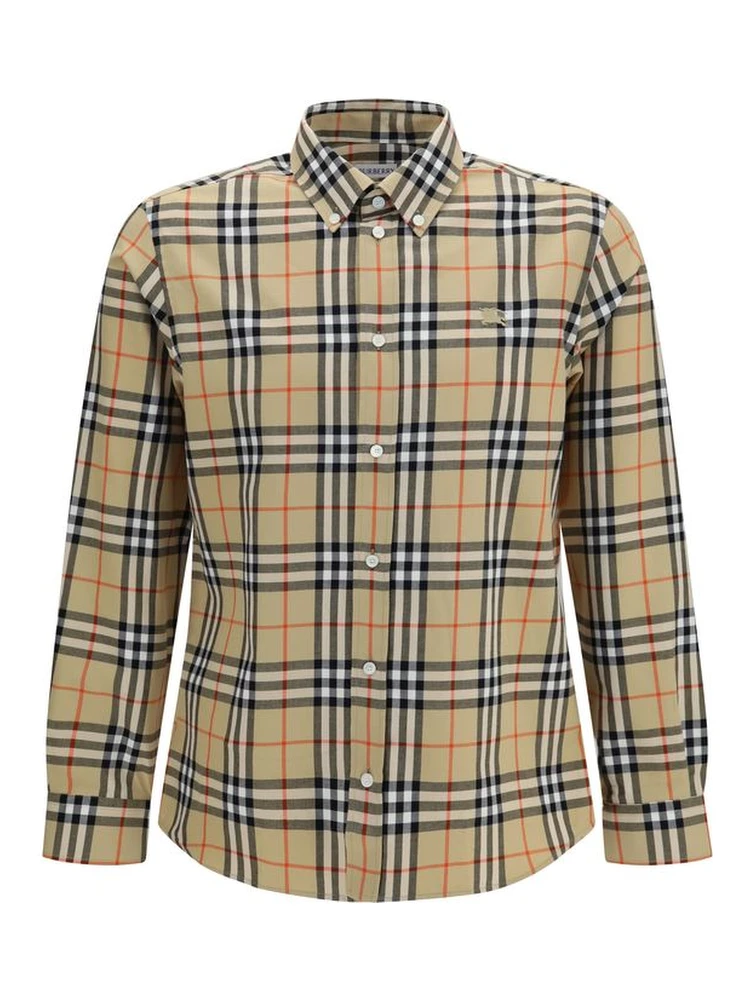 Beige Cotton Pattern Shirt
