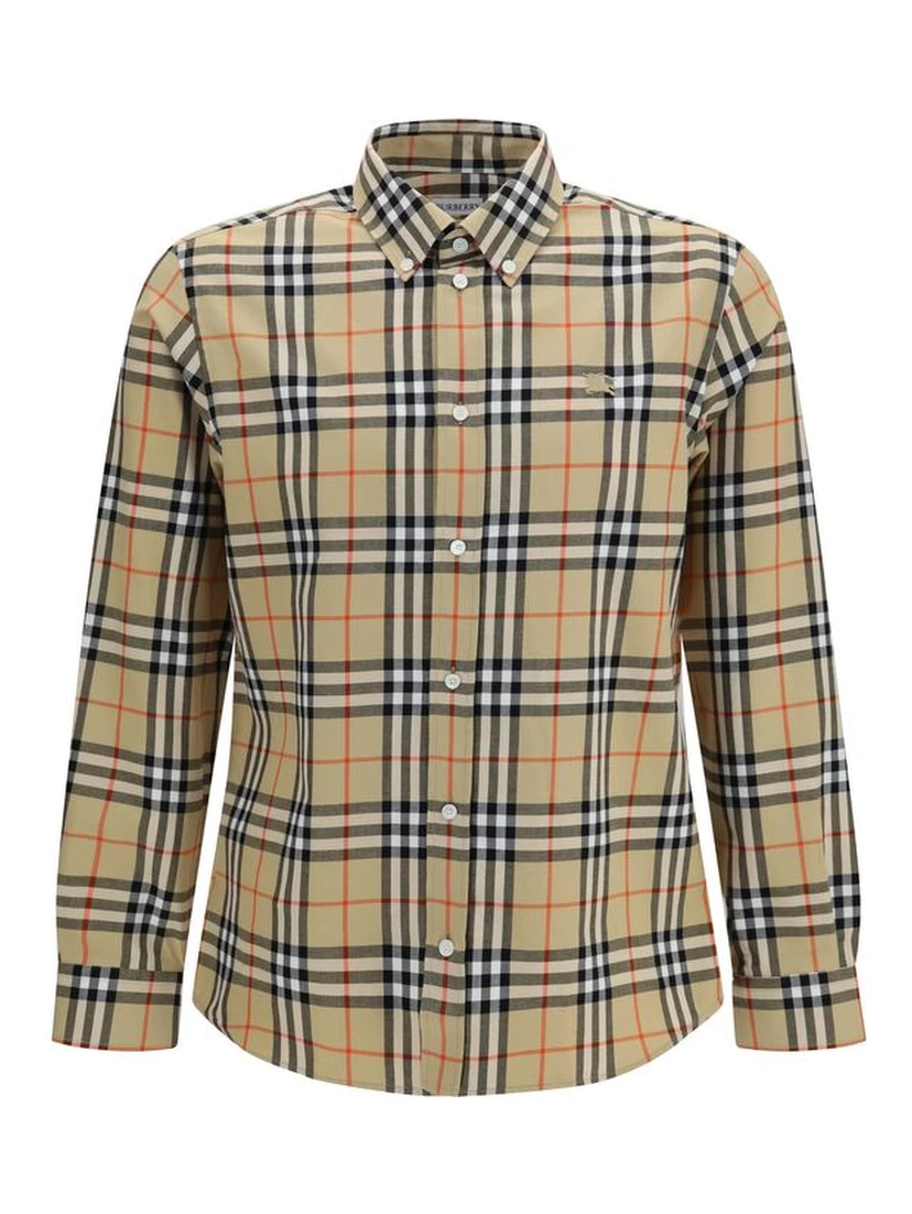 Beige Cotton Pattern Shirt