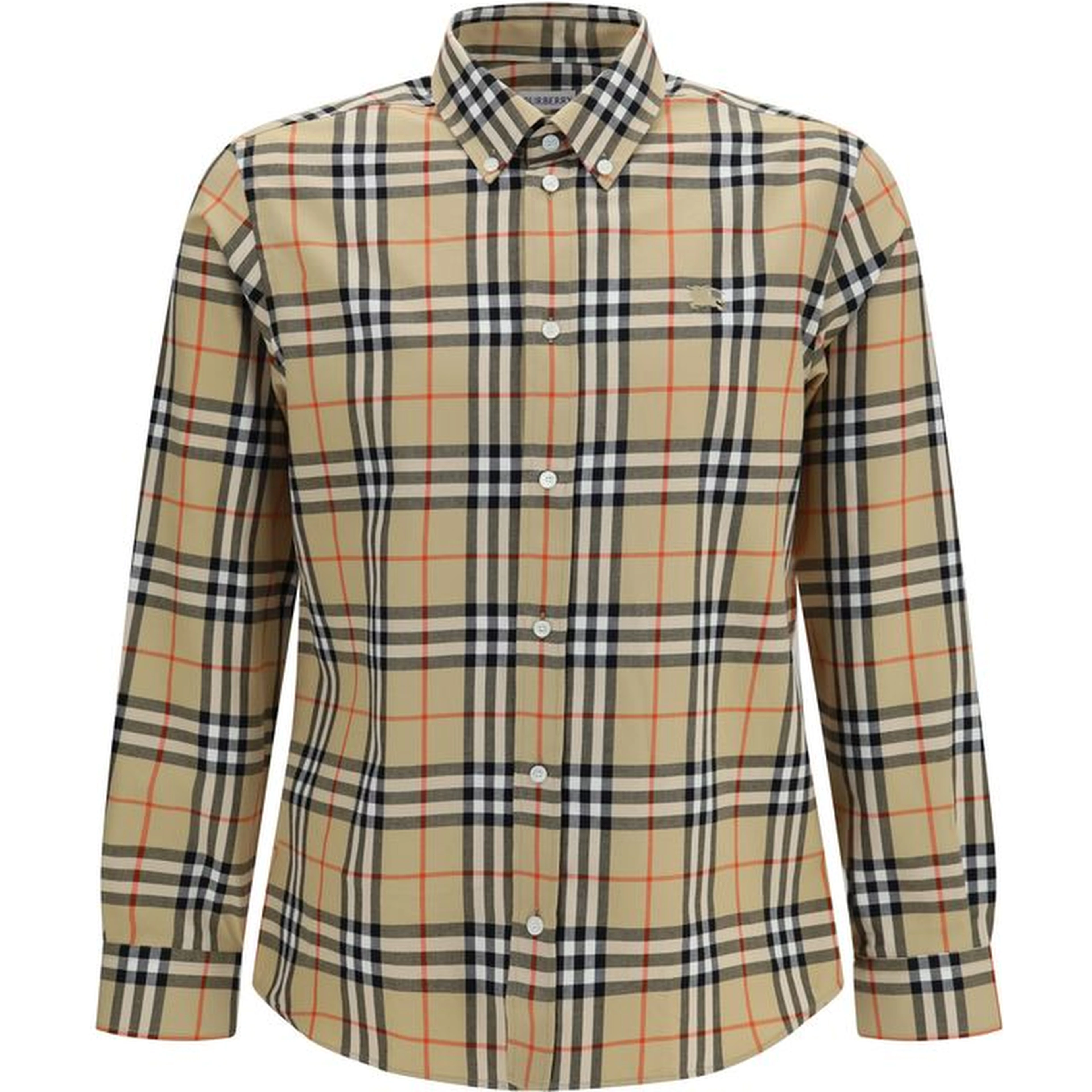 Beige Cotton Pattern Shirt