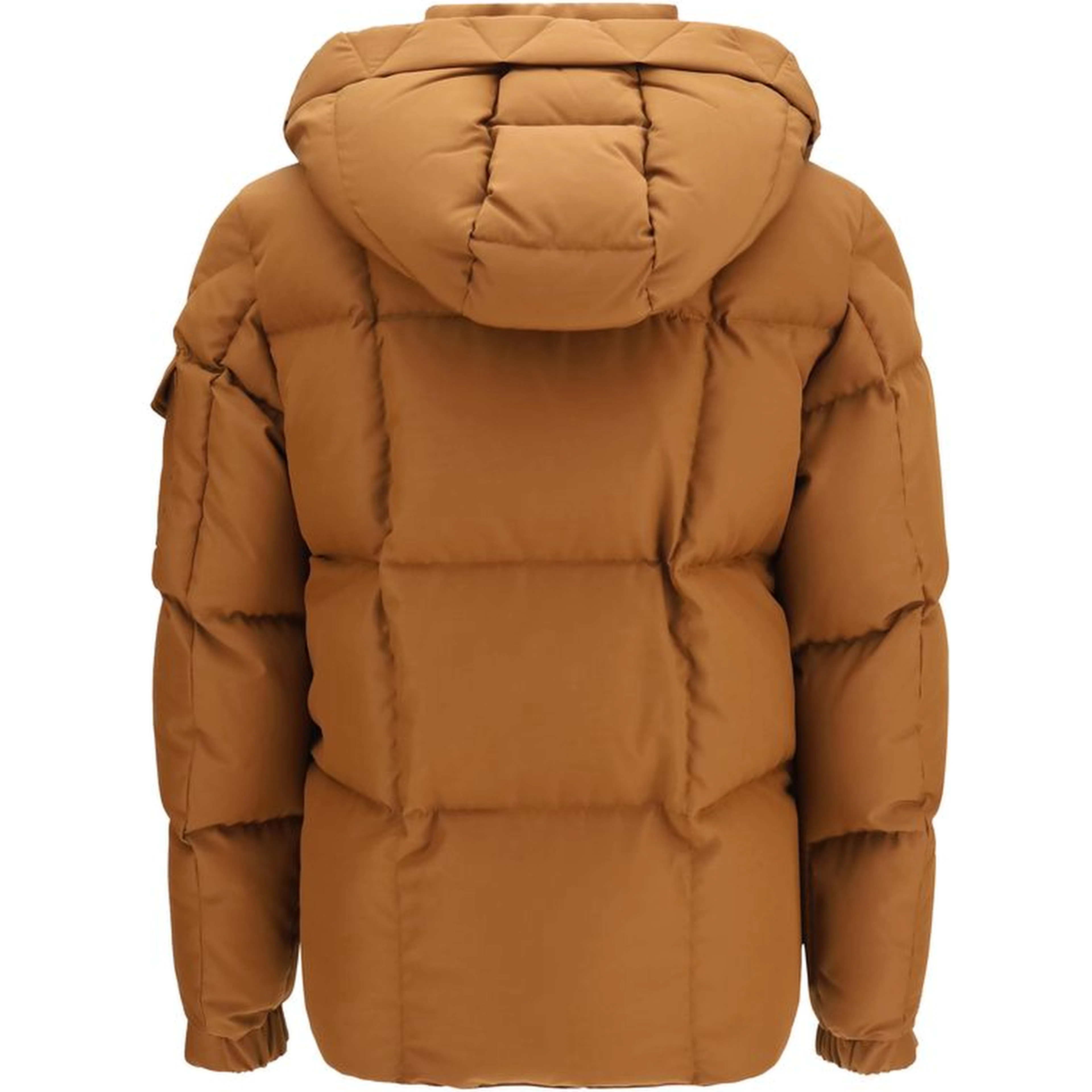 Brown Polyester Full-Length Jacket