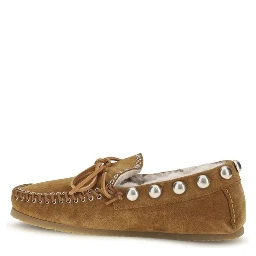 Brown Calf Leather Bos Taurus Slip-On Loafers