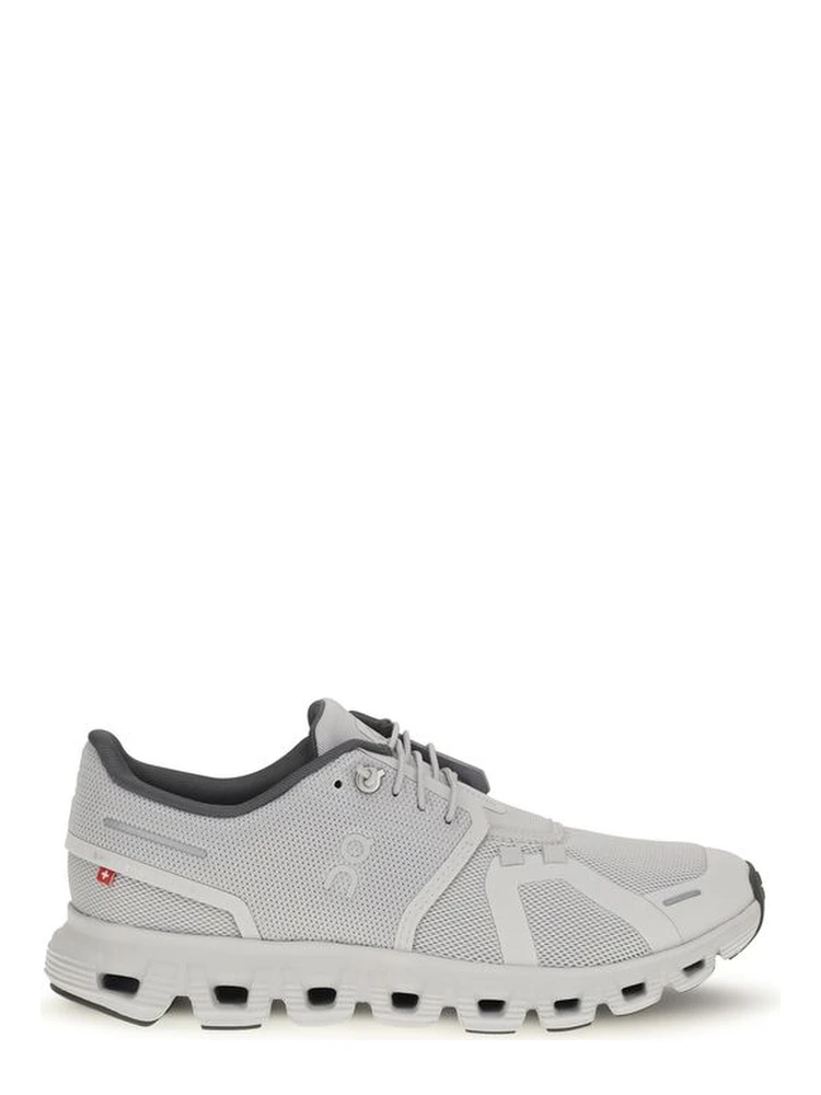 Gray Polyester Athletic Sneakers