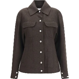 Brown Wool Oves Aries Full-Length Jacket