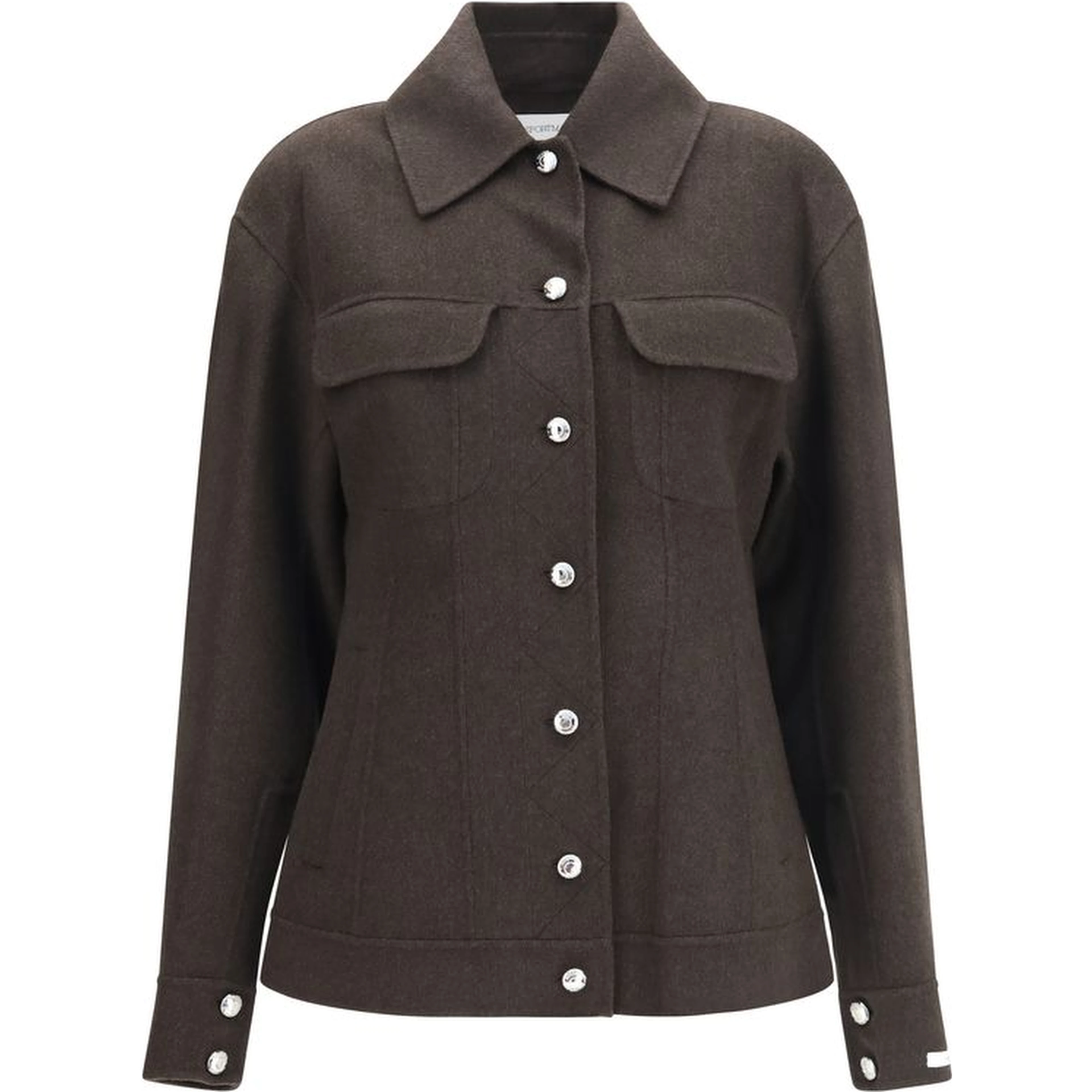 Brown Wool Oves Aries Full-Length Jacket