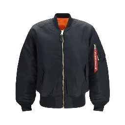Black Nylon Bomber