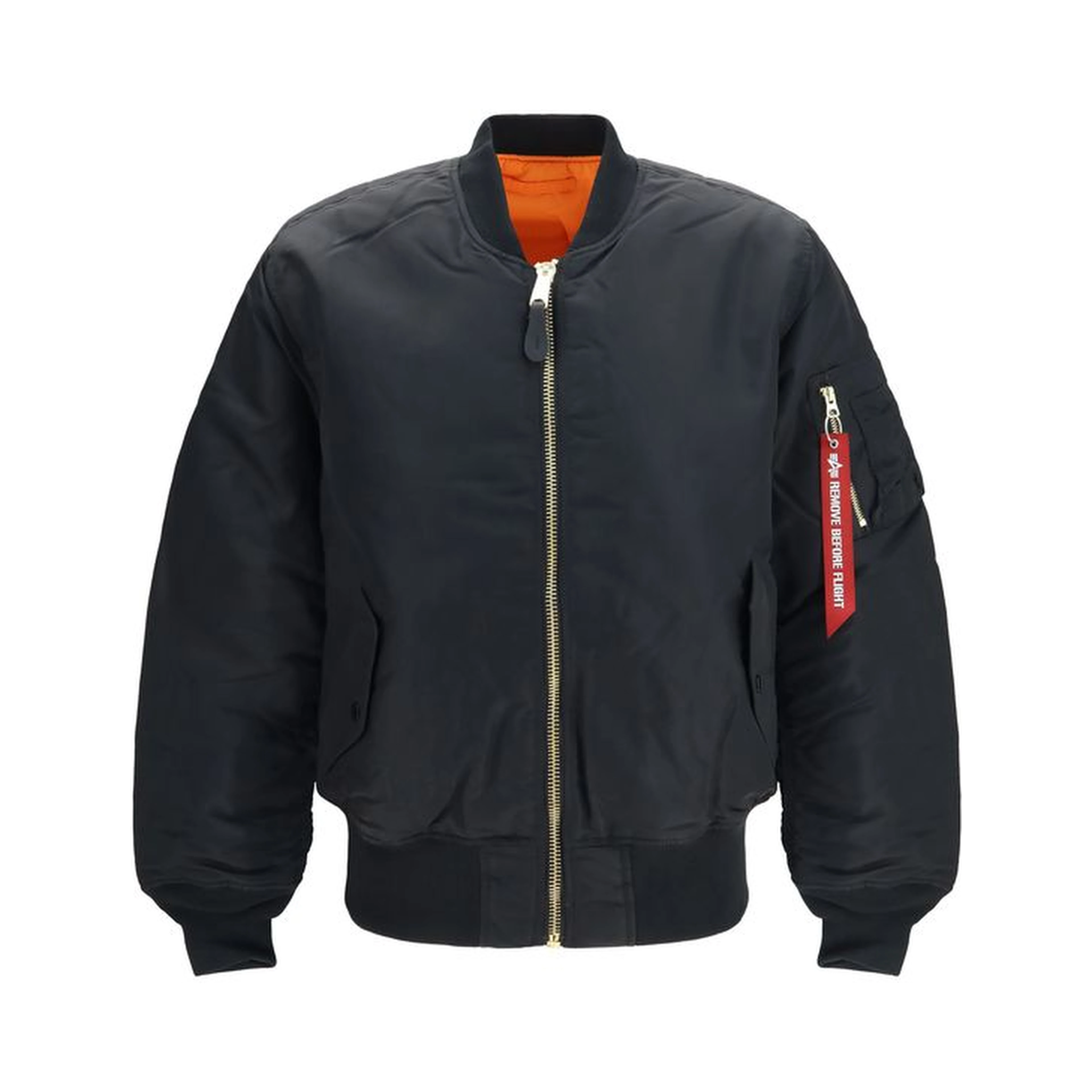 Black Nylon Bomber
