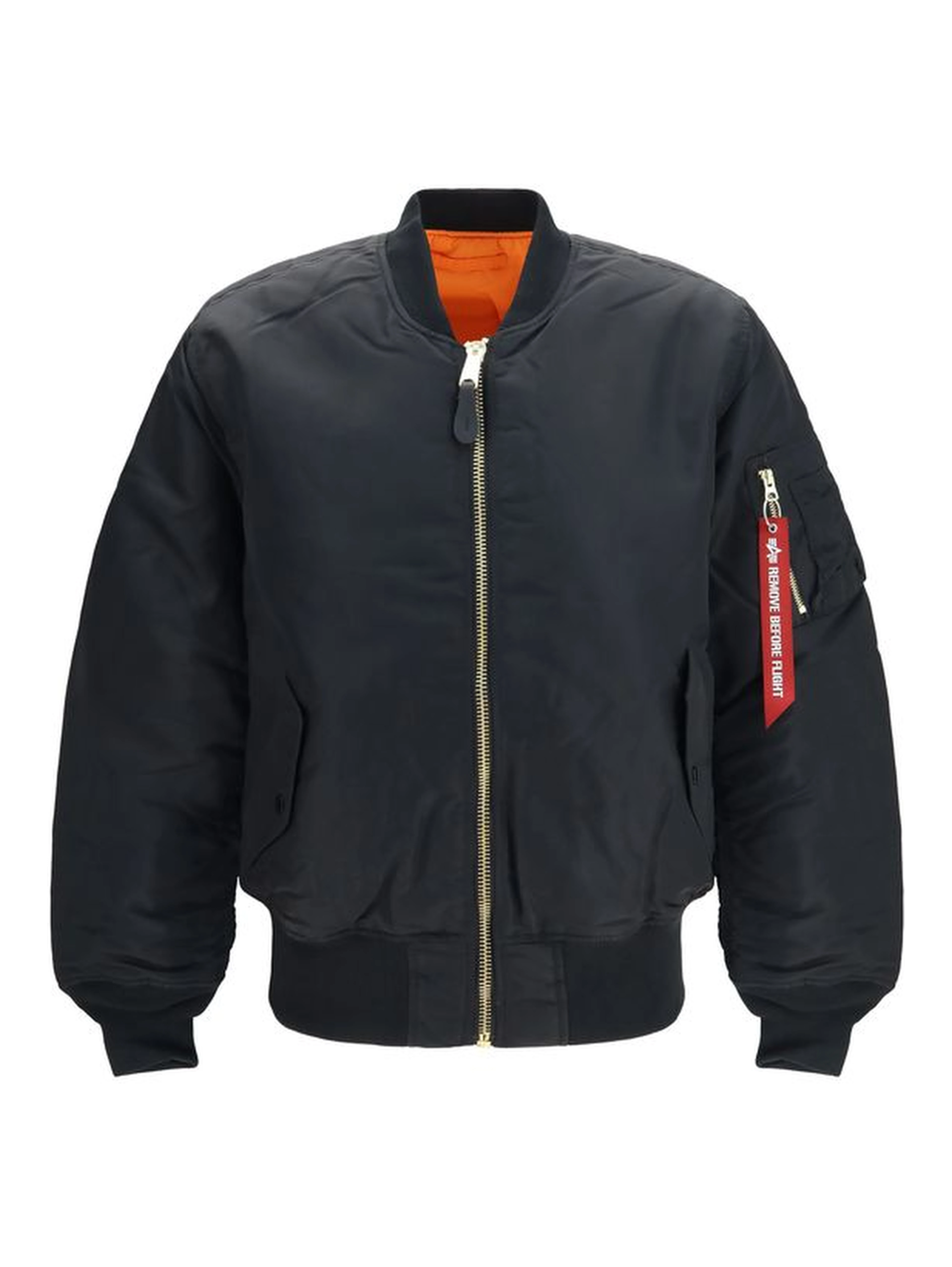 Black Nylon Bomber