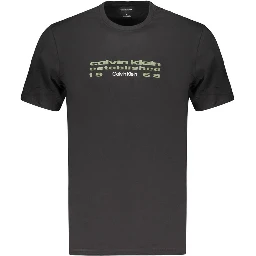 Black Cotton Men's T-Shirt