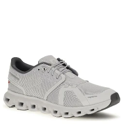 Gray Polyester Athletic Sneakers