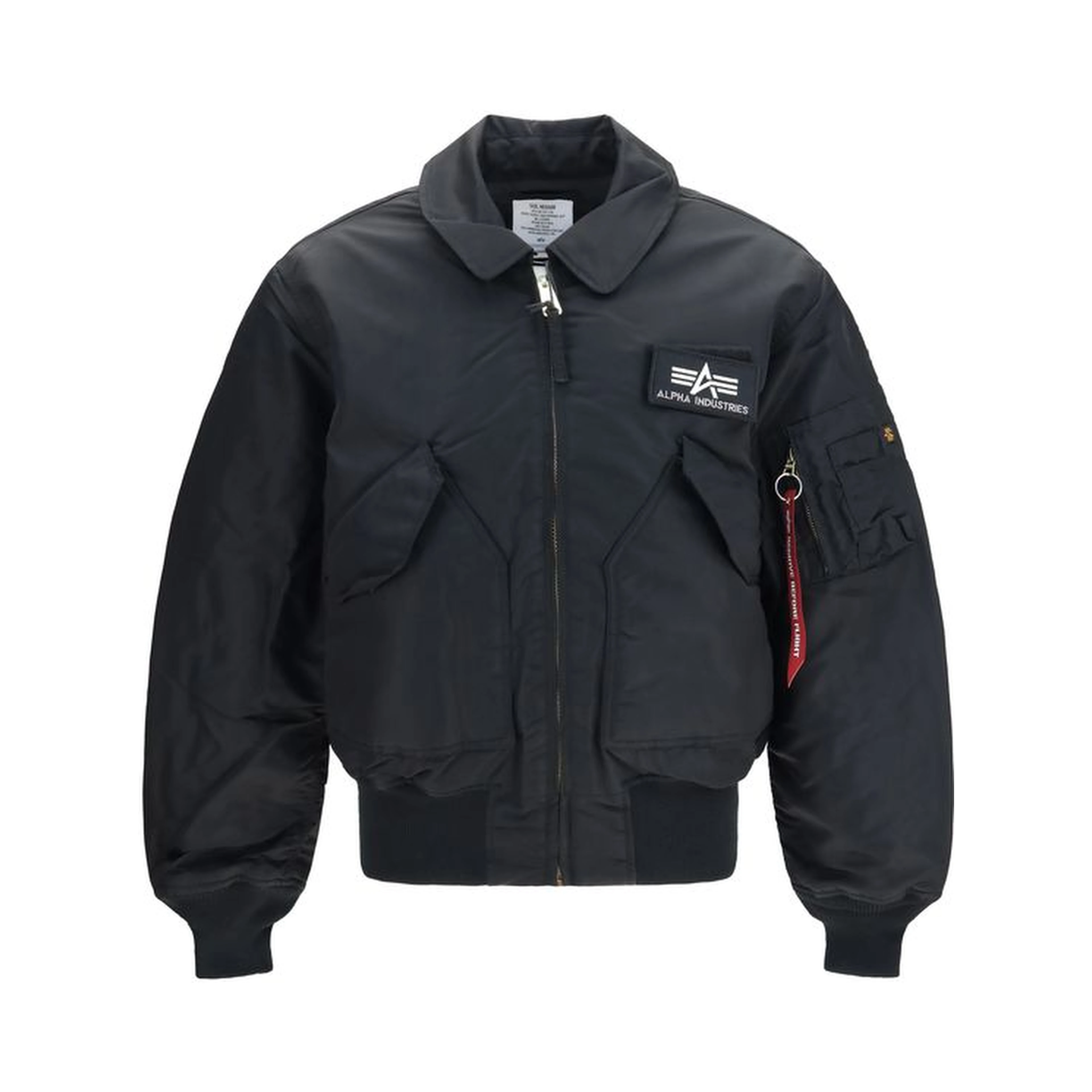 Black Polyester Bomber