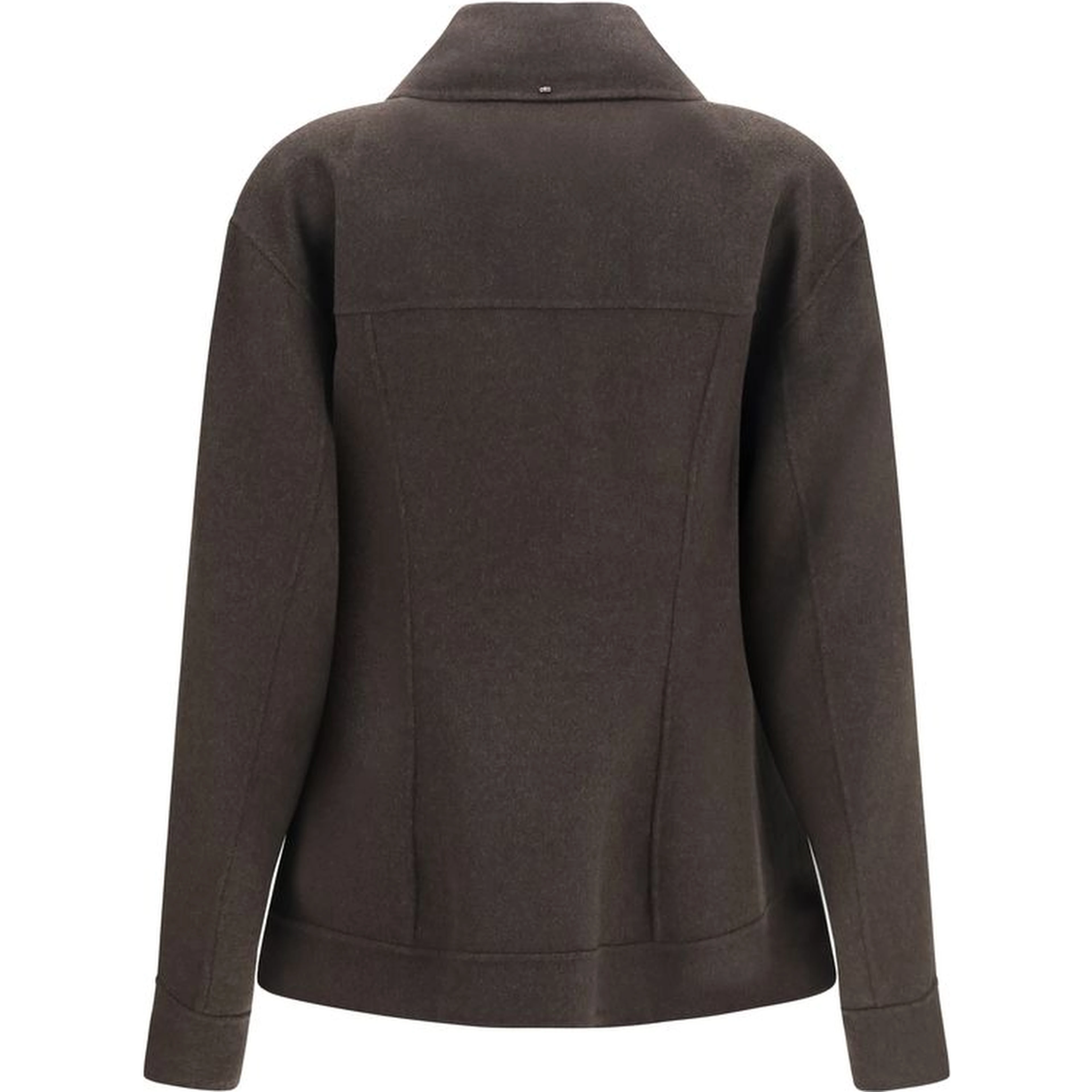 Brown Wool Oves Aries Full-Length Jacket