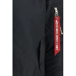 Black Nylon Bomber