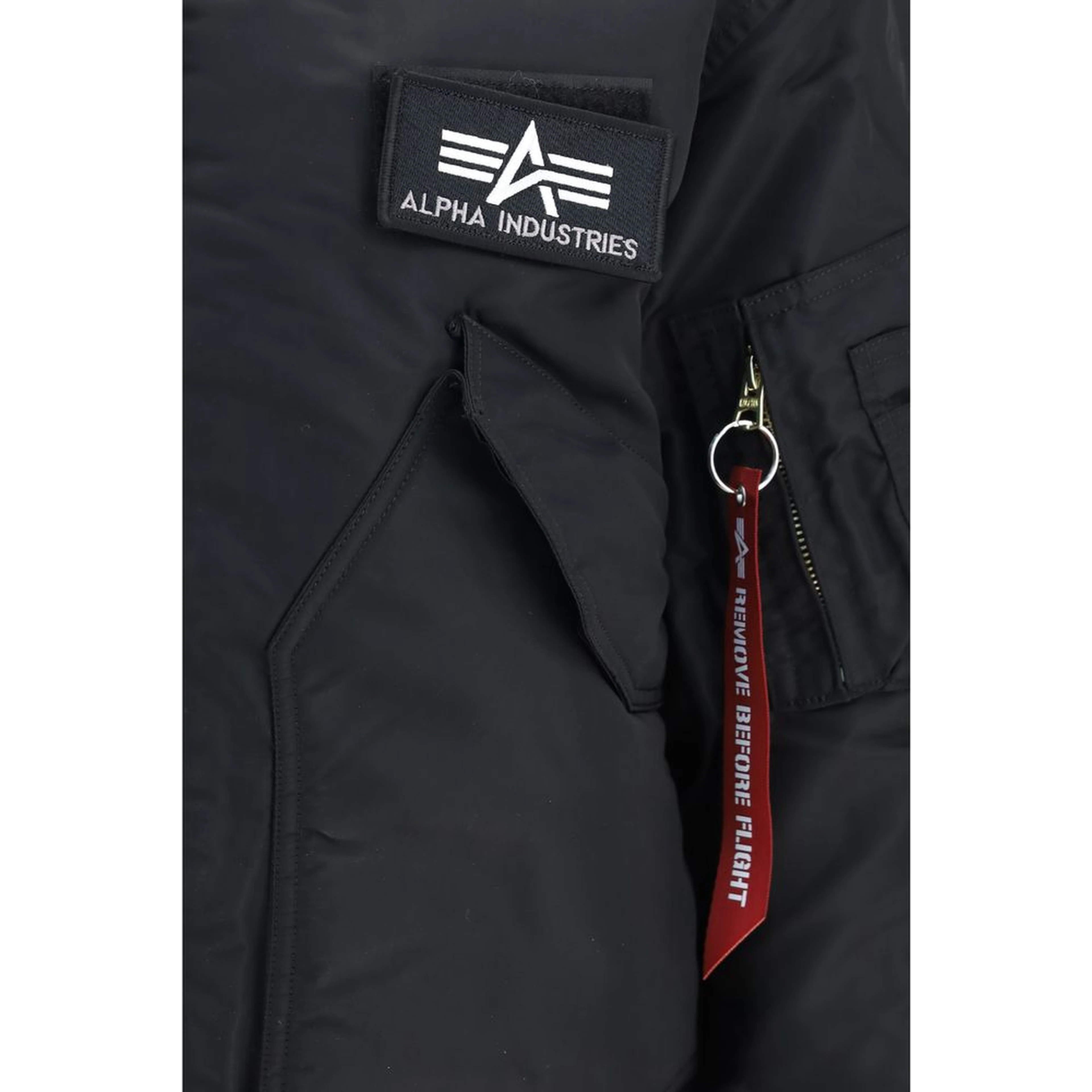 Black Polyester Bomber