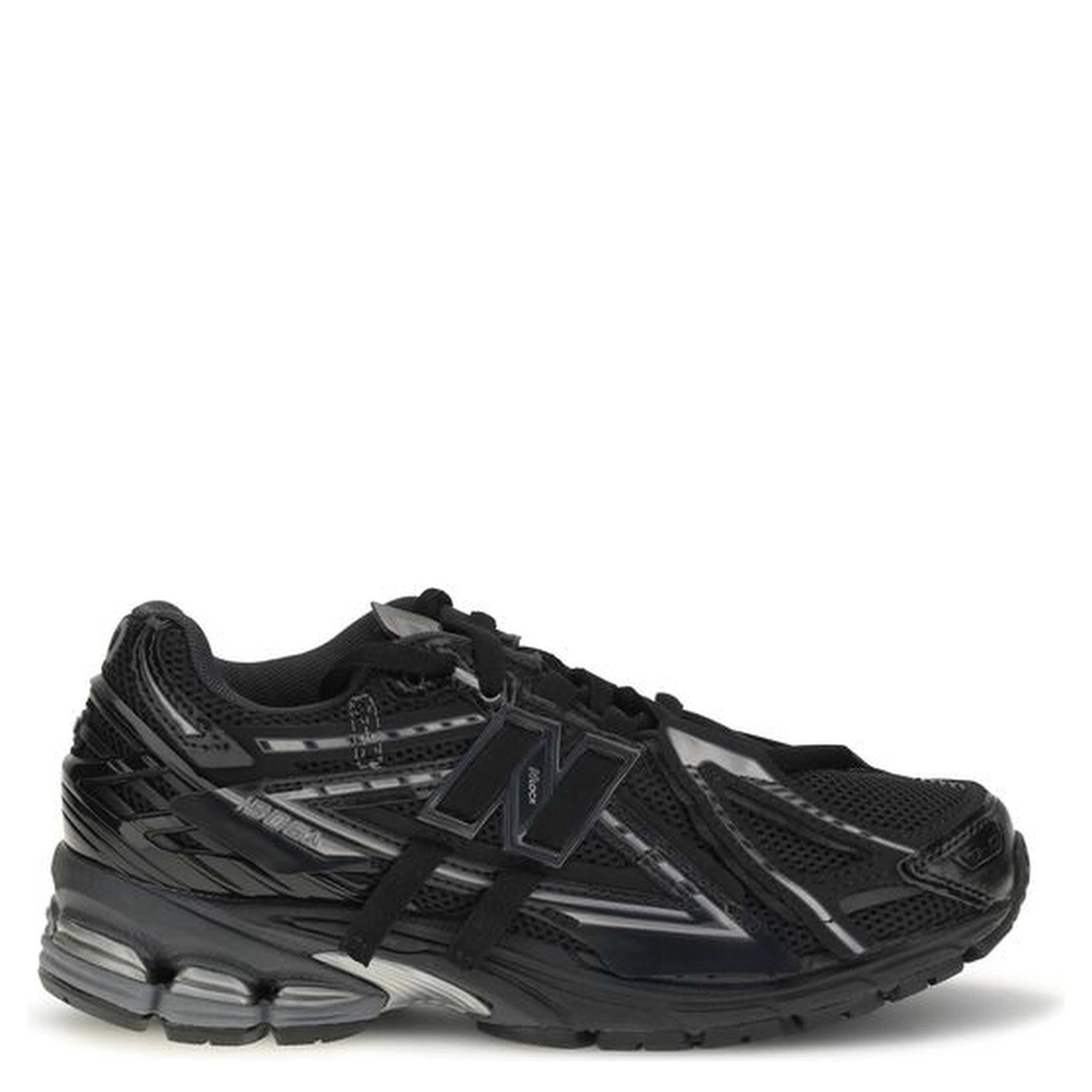 Black Polyamide Athletic Sneakers