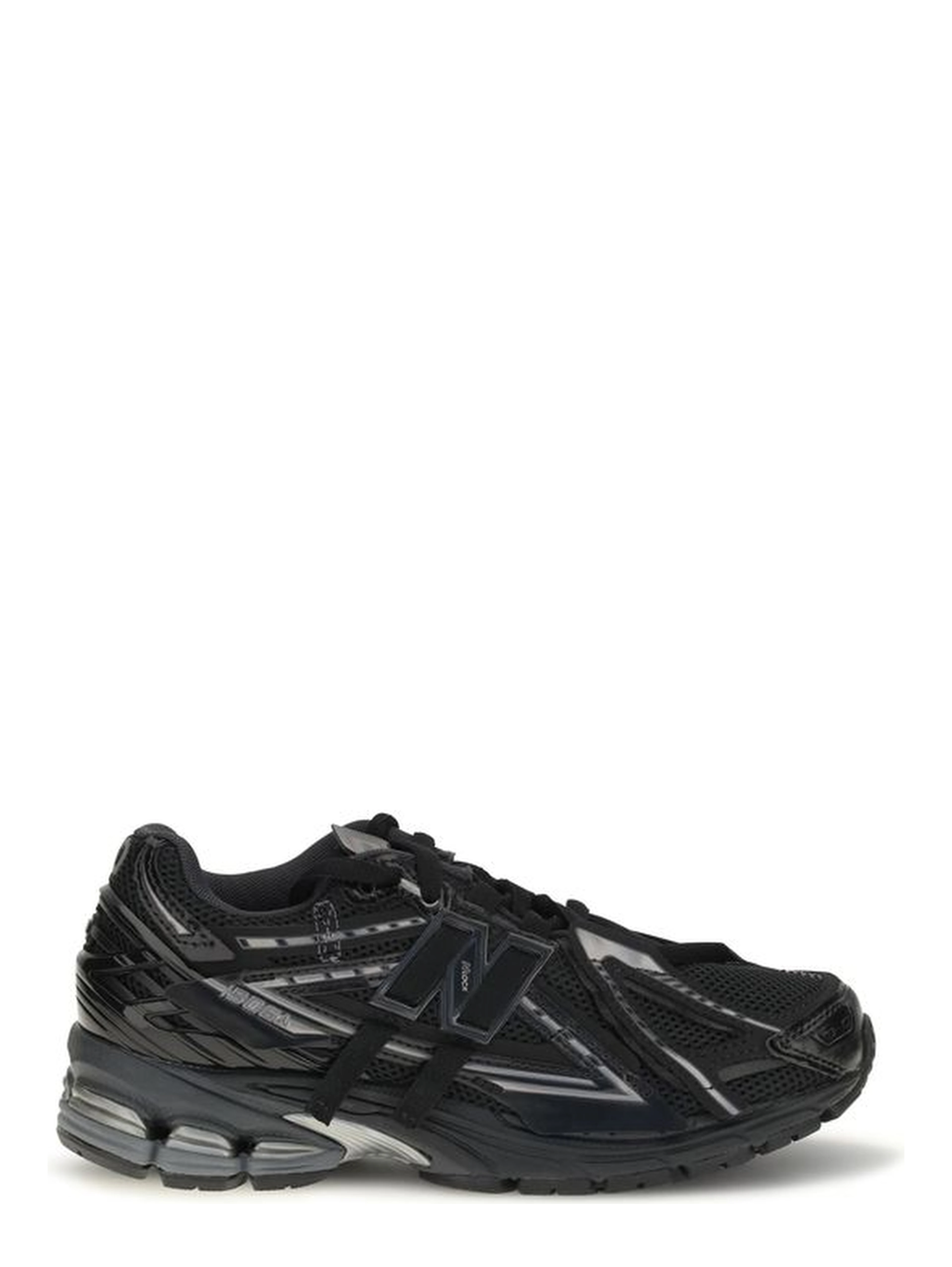 Black Polyamide Athletic Sneakers