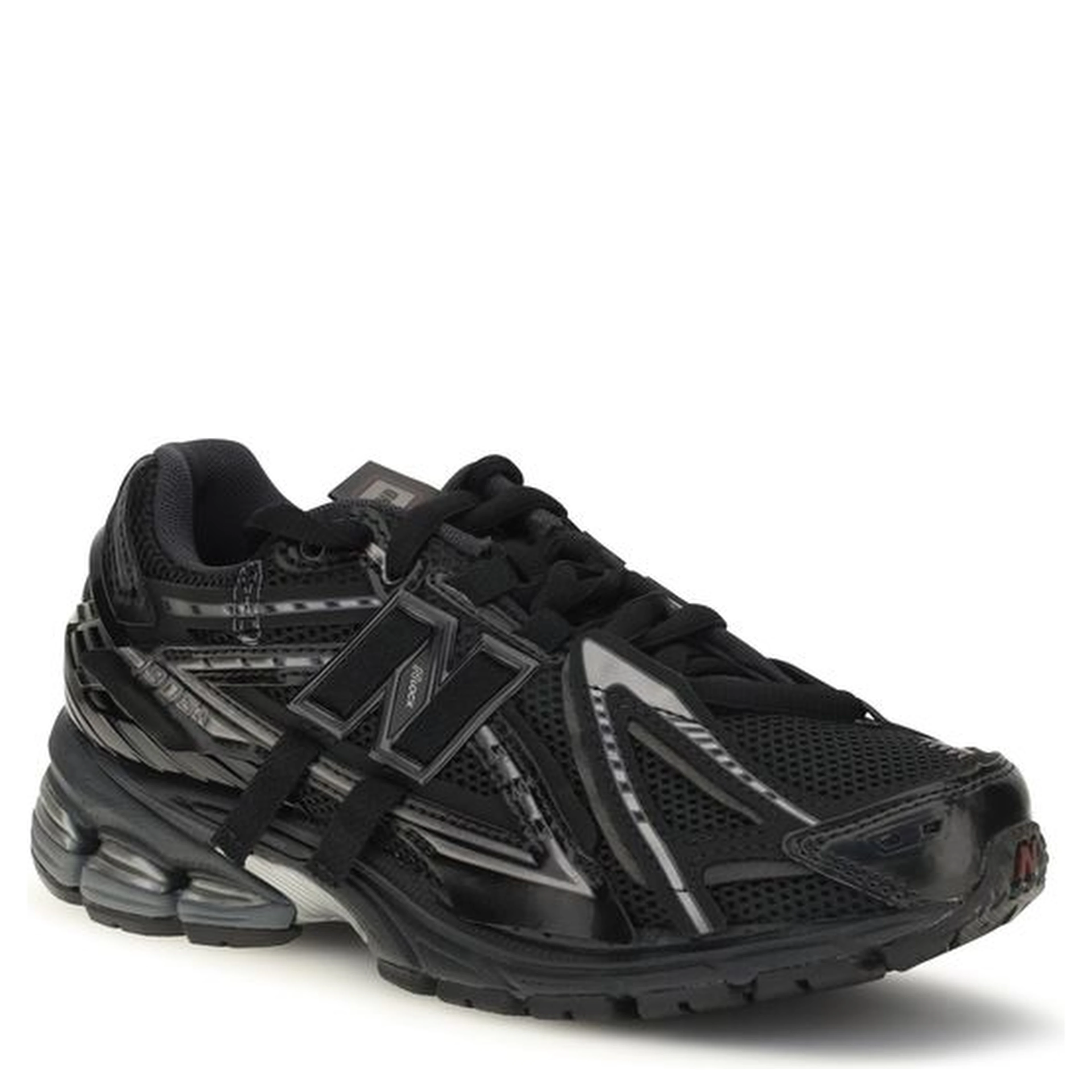 Black Polyamide Athletic Sneakers