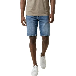 Blue Cotton Bermuda Shorts
