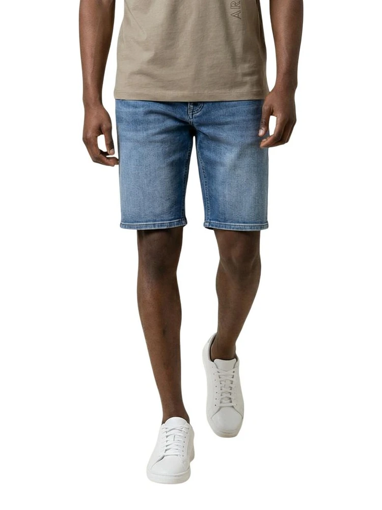 Blue Cotton Bermuda Shorts