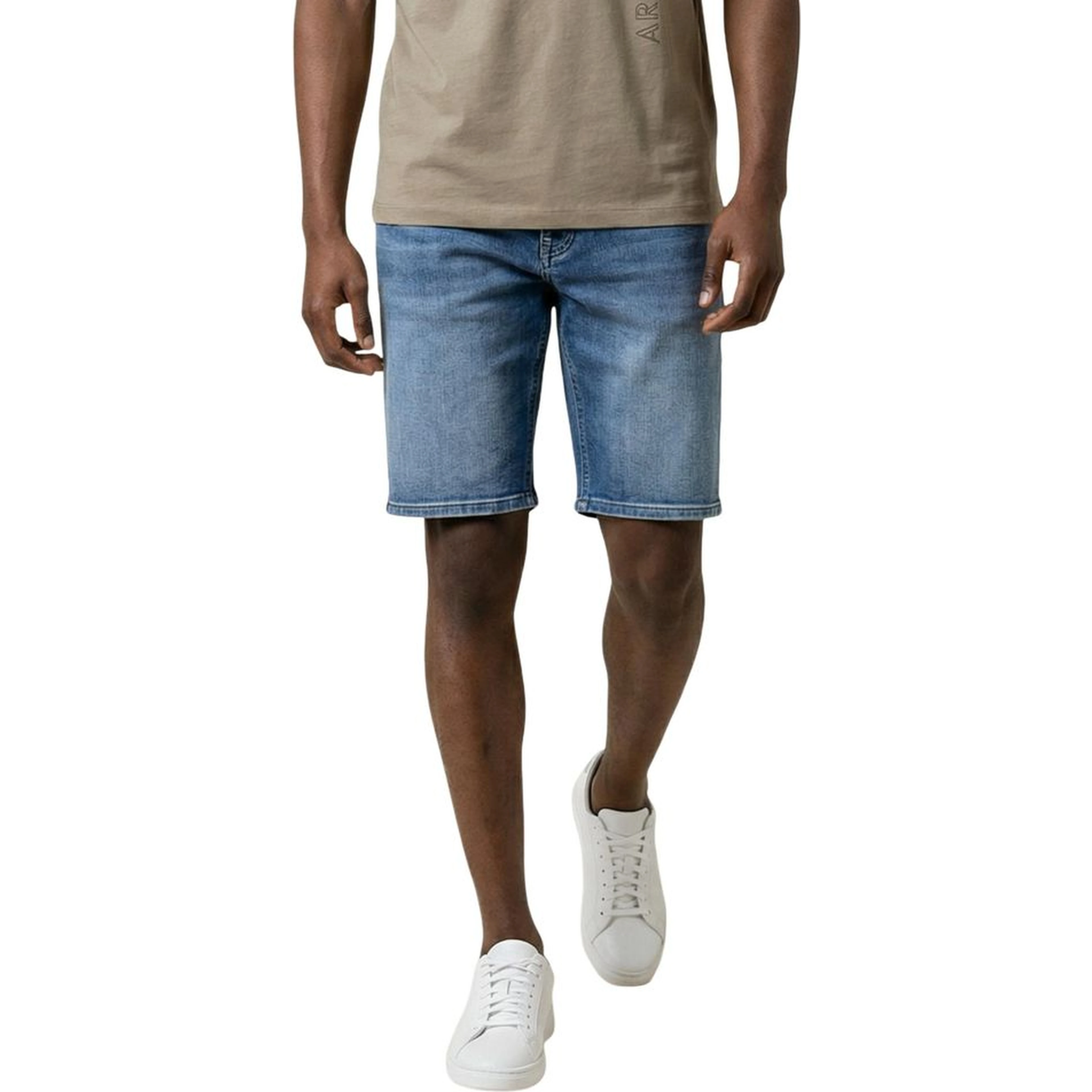 Blue Cotton Bermuda Shorts