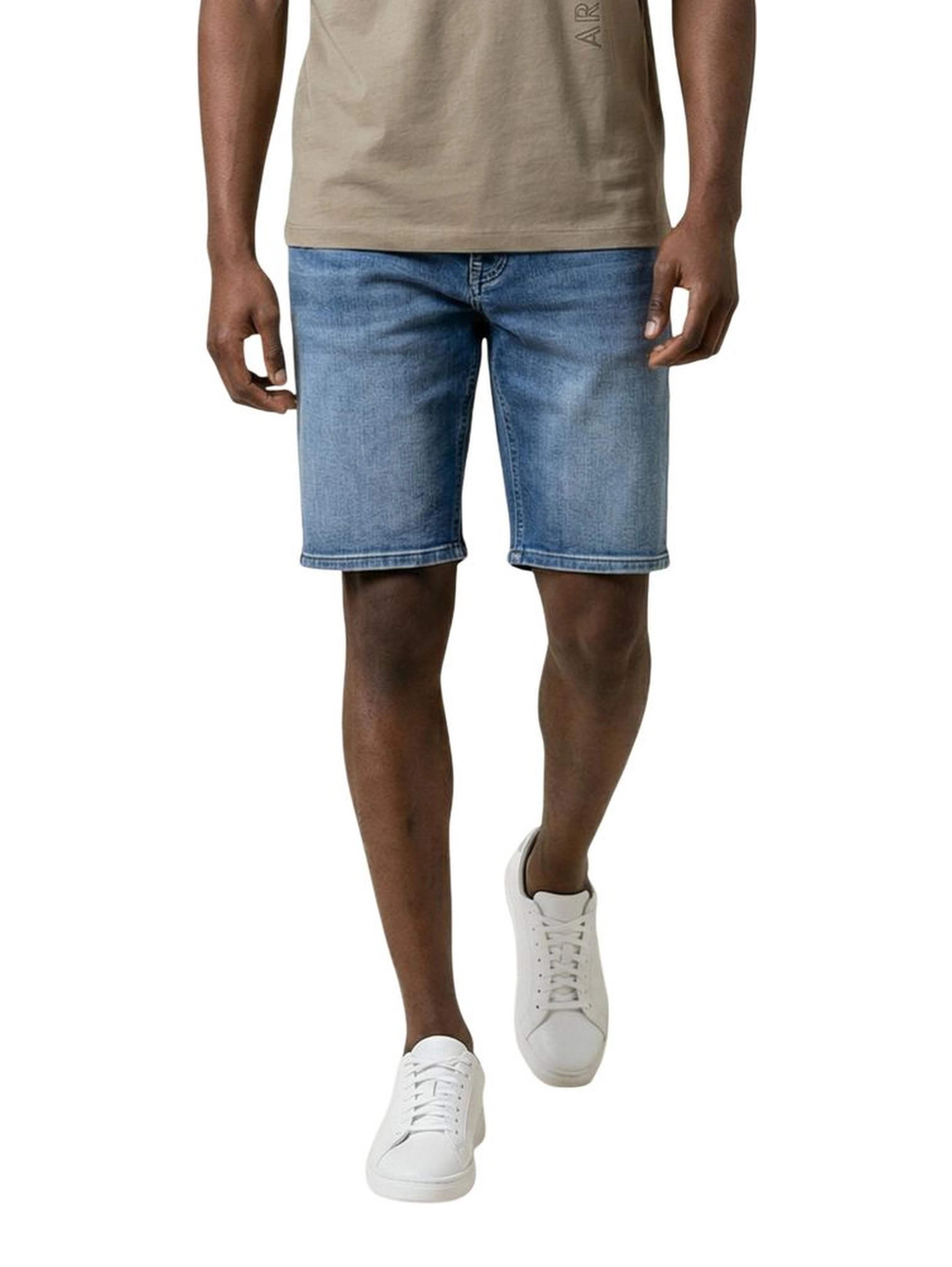 Blue Cotton Bermuda Shorts