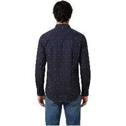 Blue Cotton Pattern Shirt
