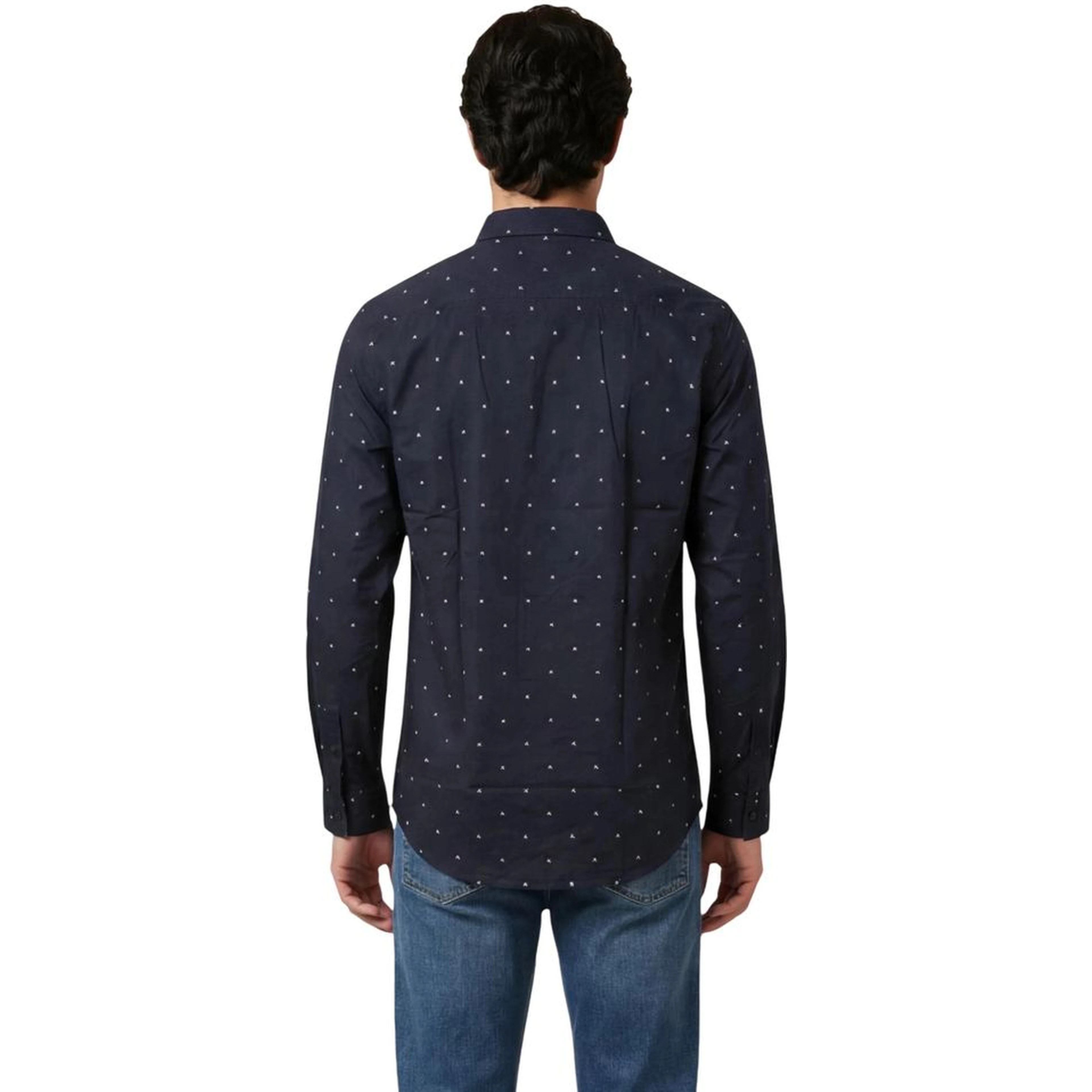 Blue Cotton Pattern Shirt