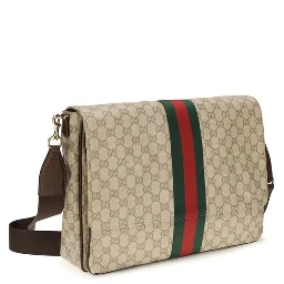 Beige Fabric Shoulder Bag