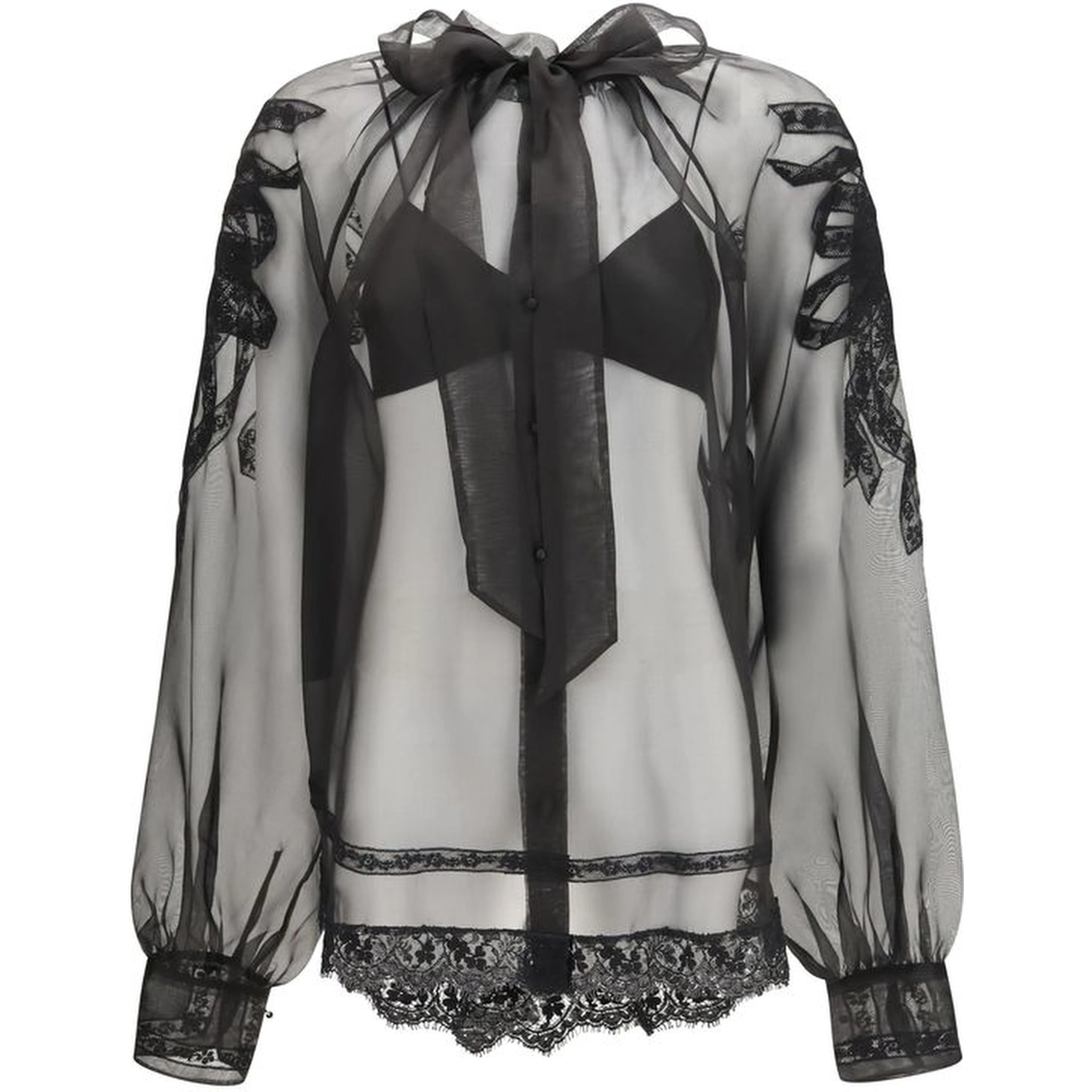 Black Silk Blouse