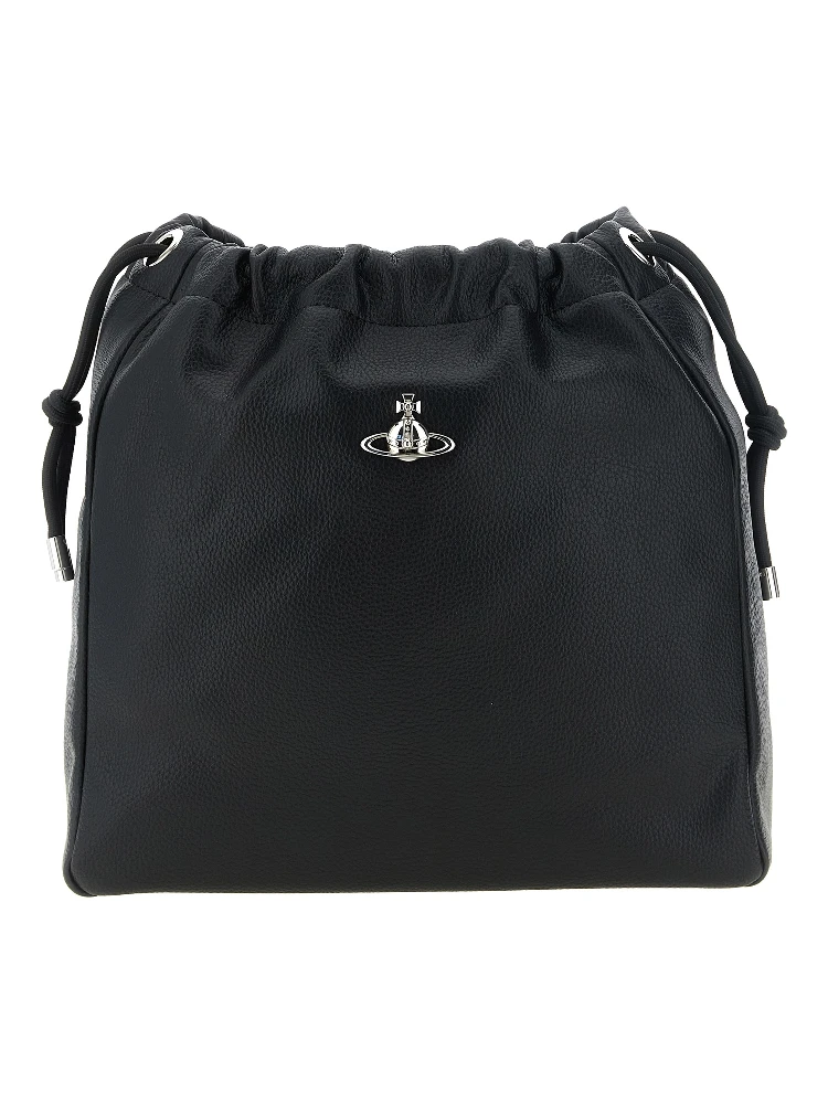 Black Polyethylene Shoulder Bag