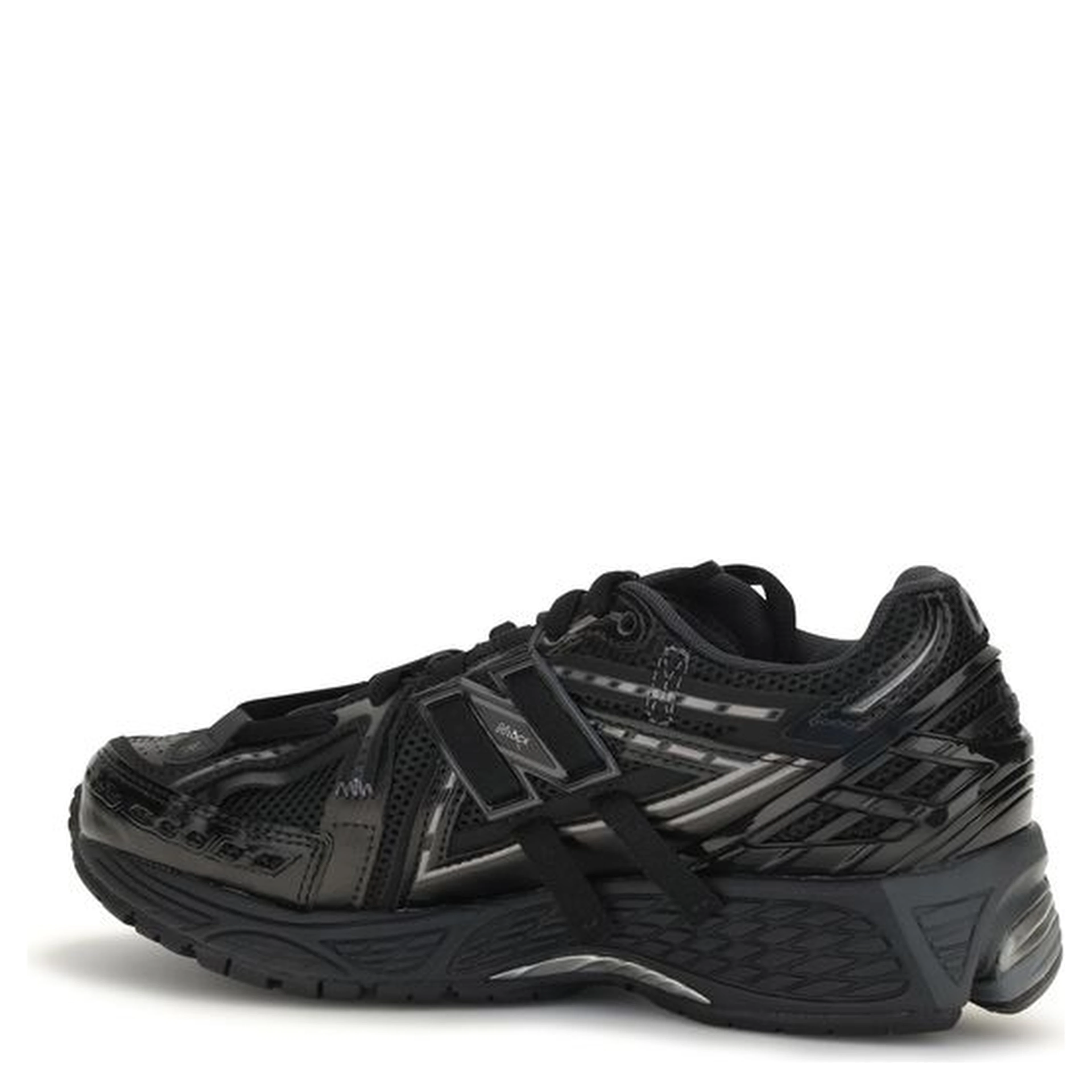 Black Polyamide Athletic Sneakers