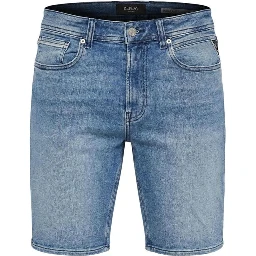 Blue Cotton Bermuda Shorts