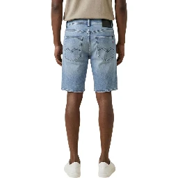 Blue Cotton Bermuda Shorts