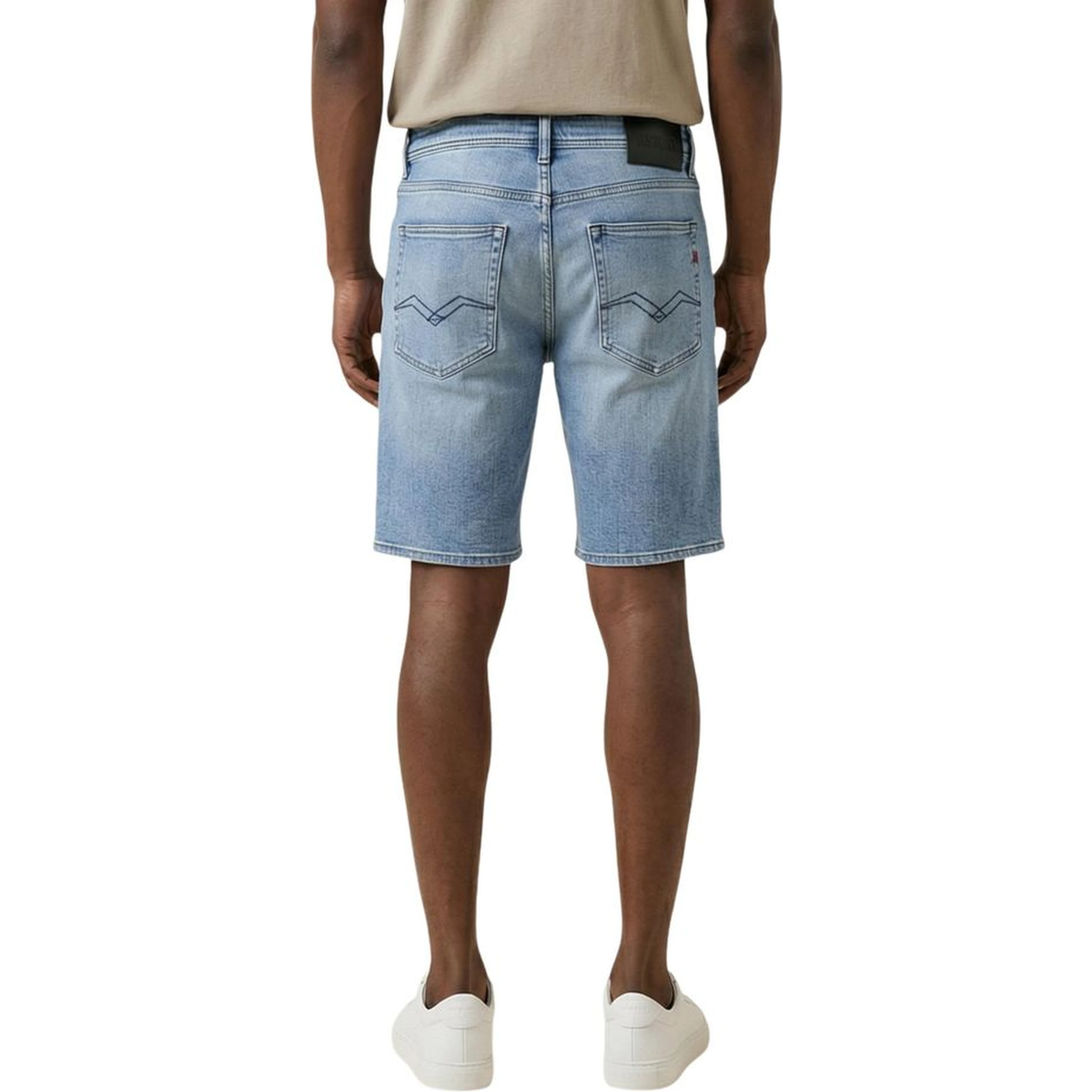 Blue Cotton Bermuda Shorts