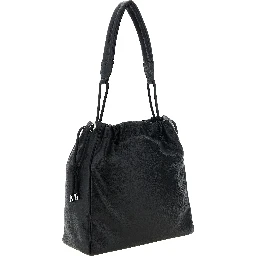 Black Polyethylene Shoulder Bag