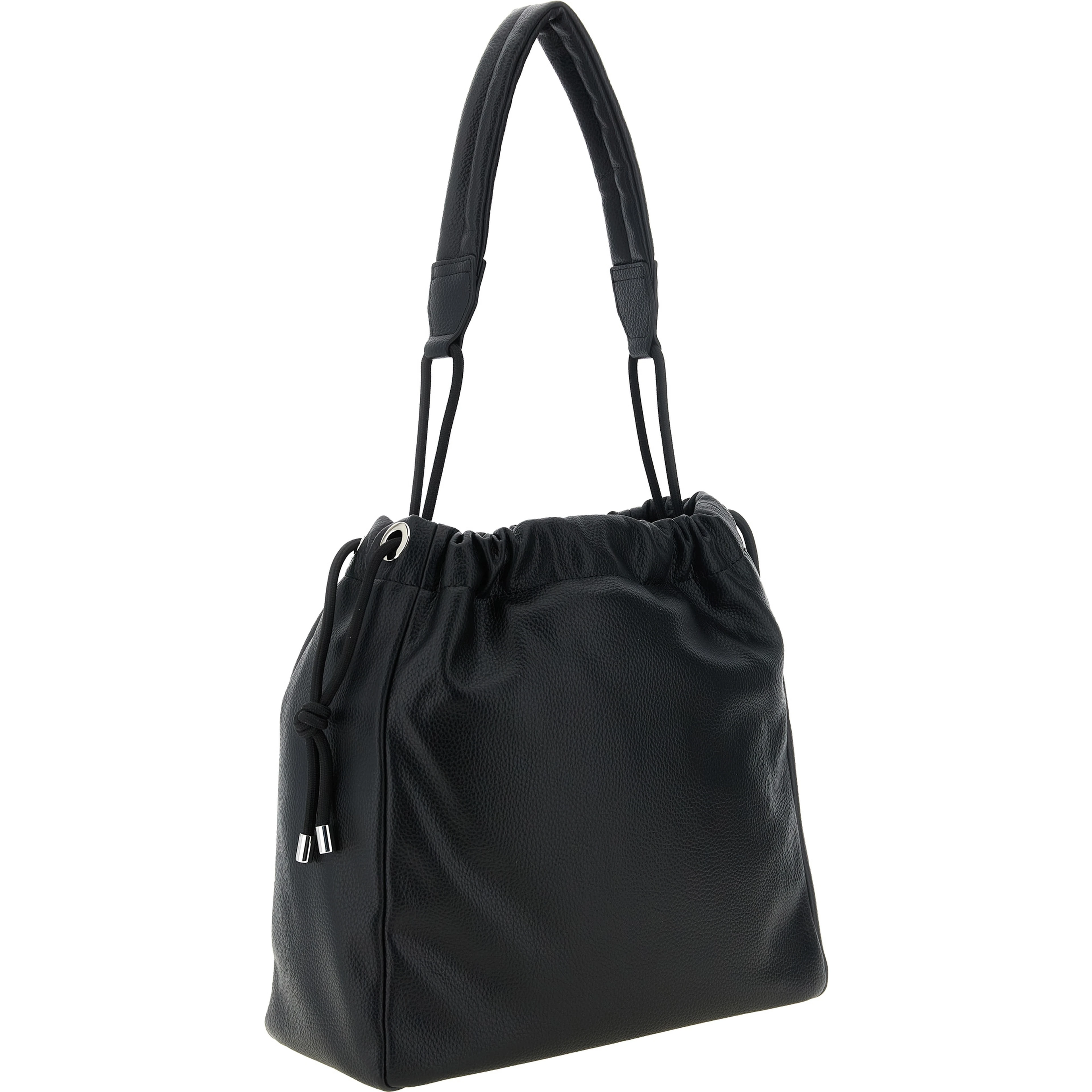 Black Polyethylene Shoulder Bag
