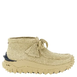 Beige Leather Ankle Boots