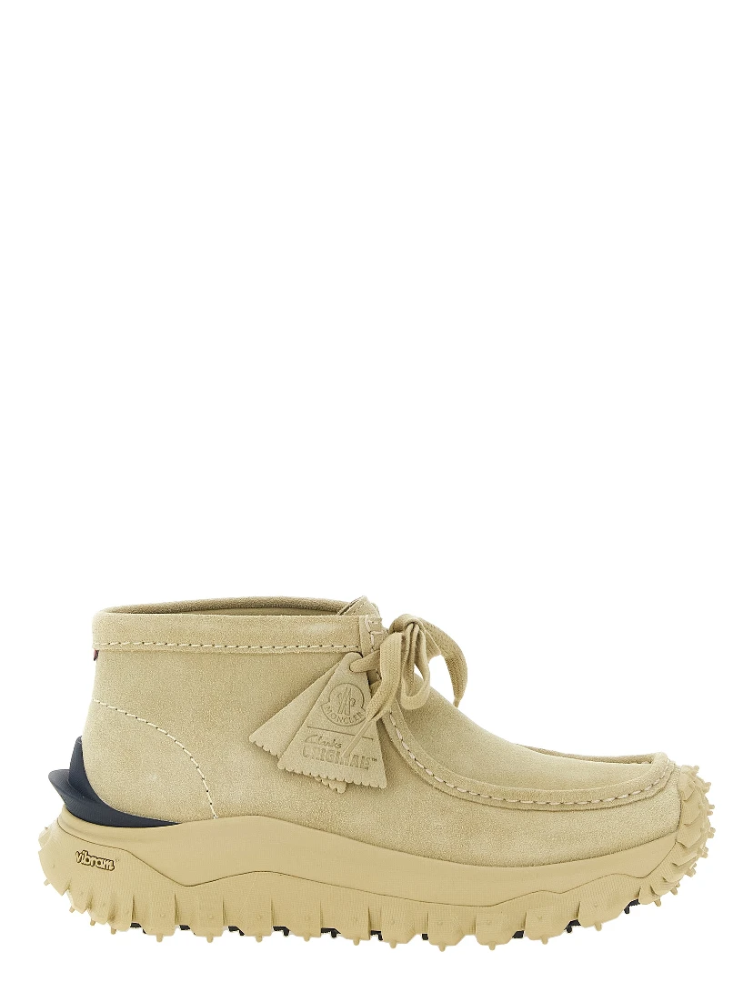 Beige Leather Ankle Boots