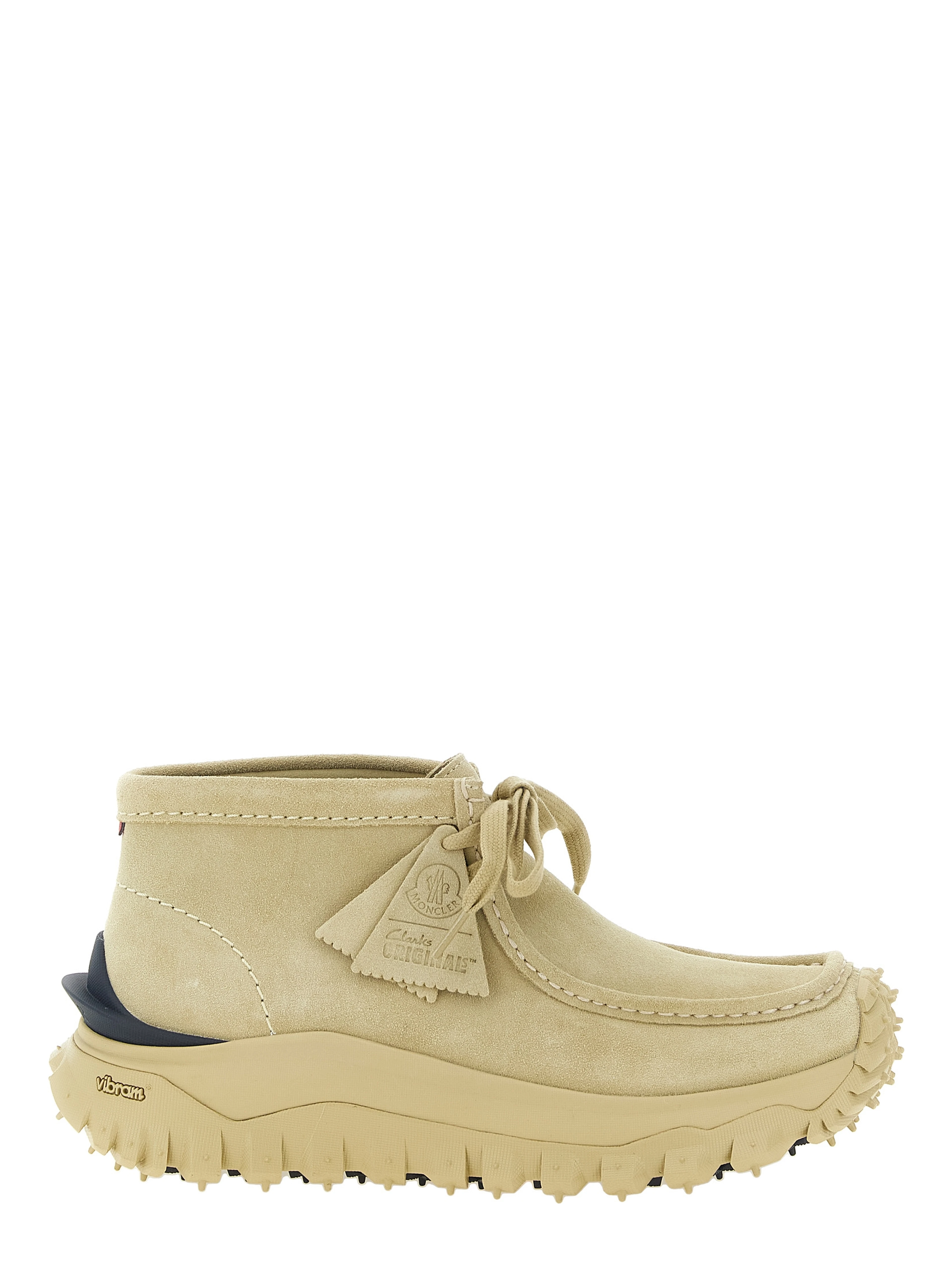 Beige Leather Ankle Boots