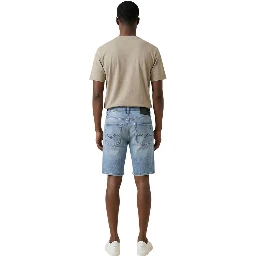Blue Cotton Bermuda Shorts
